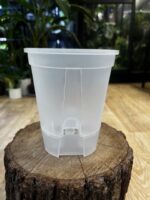 Doniczka oddychająca samonawadniająca mleczna 12cm - obrazek 3