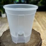Doniczka oddychająca samonawadniająca mleczna 12cm