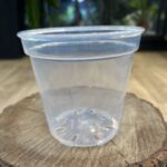 Plastikowa transparentna gruba doniczka 10 cm