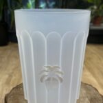 Osłonka na wysoką oddychającą doniczkę 12cm mleczna