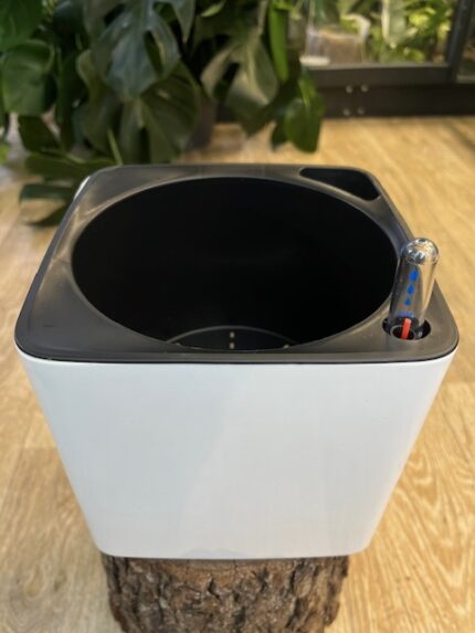Doniczka samonawadniająca kwadratowa do hydroponiki biała 15cm