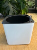 Doniczka samonawadniająca kwadratowa do hydroponiki biała 18 cm - obrazek 2