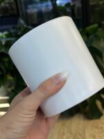 Biała elegancka osłonka na rośliny  11 cm – lekka i odporna - obrazek 4