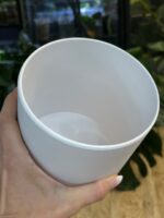 Biała elegancka osłonka na rośliny 13 cm – lekka i odporna - obrazek 2
