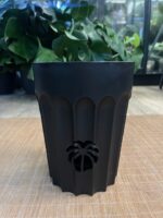 Osłonka na wysoką oddychającą doniczkę 14cm czarna V2 - obrazek 8