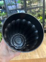 Osłonka na wysoką oddychającą doniczkę 14cm czarna V2 - obrazek 7