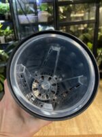 Osłonka na wysoką oddychającą doniczkę 14cm czarna V2 - obrazek 3