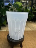 Osłonka na wysoką oddychającą doniczkę 14cm mleczna V2 - obrazek 2